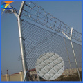 Galvanized Chain Link Fence with Barbed Wire